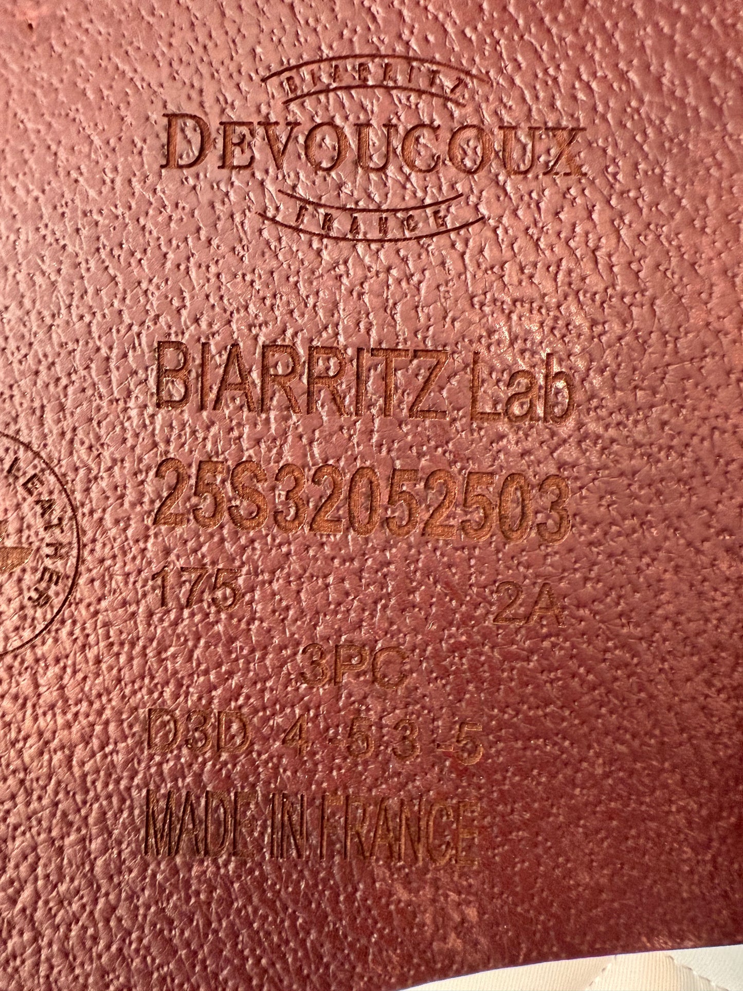 17.5” - 2025 Devoucoux Biarritz Lab, 2A Flap, 4.75” Dot to Dot