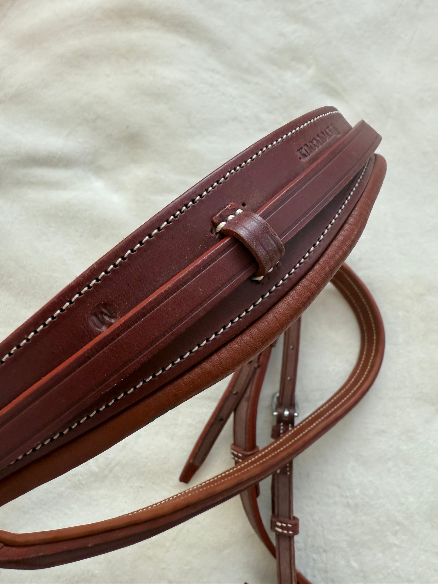 Devoucoux Harmony Padded Crank Bridle - Havana - New!