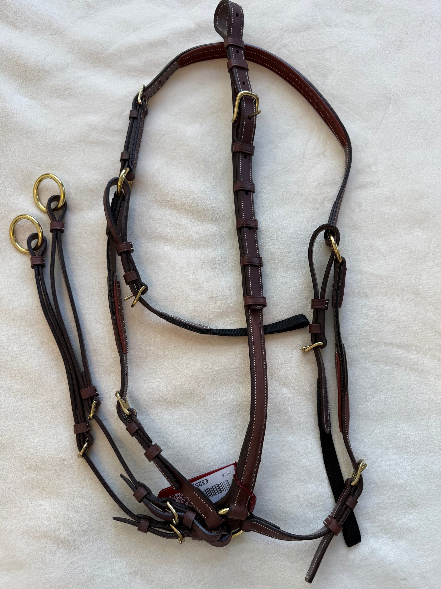 CWD Raised Breastplate w/ Running Attachment, Gold, Size 2 - NWT