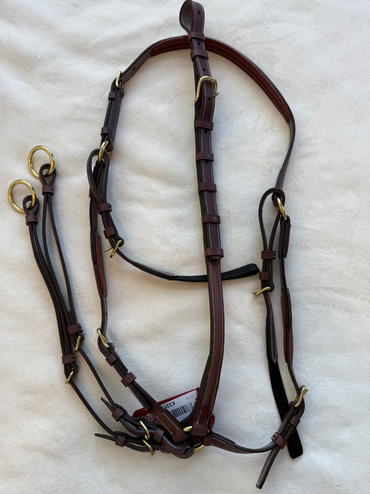 CWD Raised Breastplate w/ Running Attachment, Gold, Size 2 - NWT