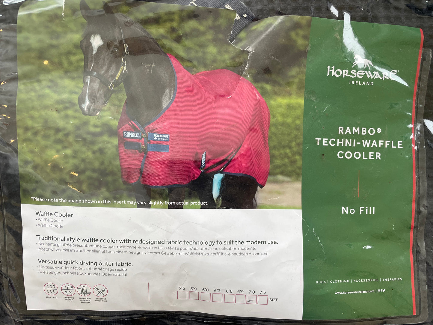 Horseware Ireland Rambo Techni-Waffle Cooler 84” (Navy/Light Blue) - NWT