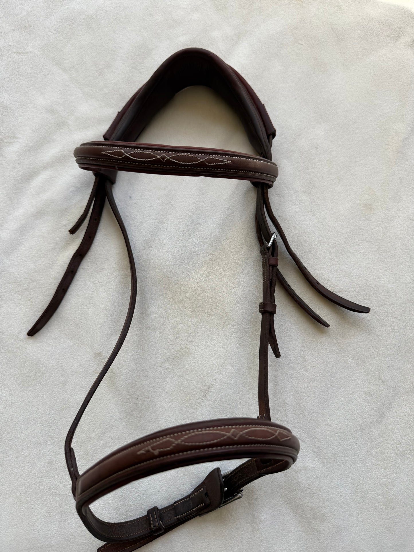 CWD French Noseband Bridle with Fancy Stitching (Size 2) - See Description