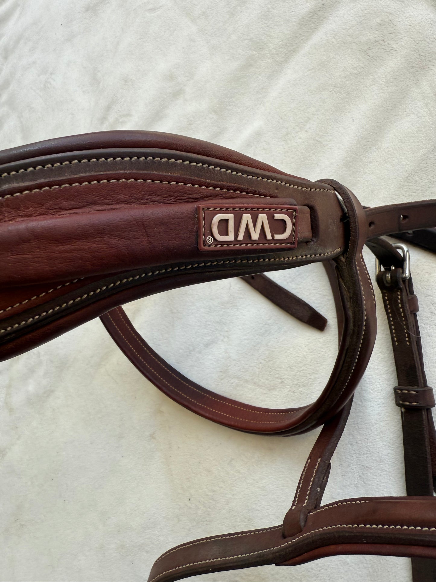 CWD French Noseband Bridle with Fancy Stitching (Size 2) - See Description