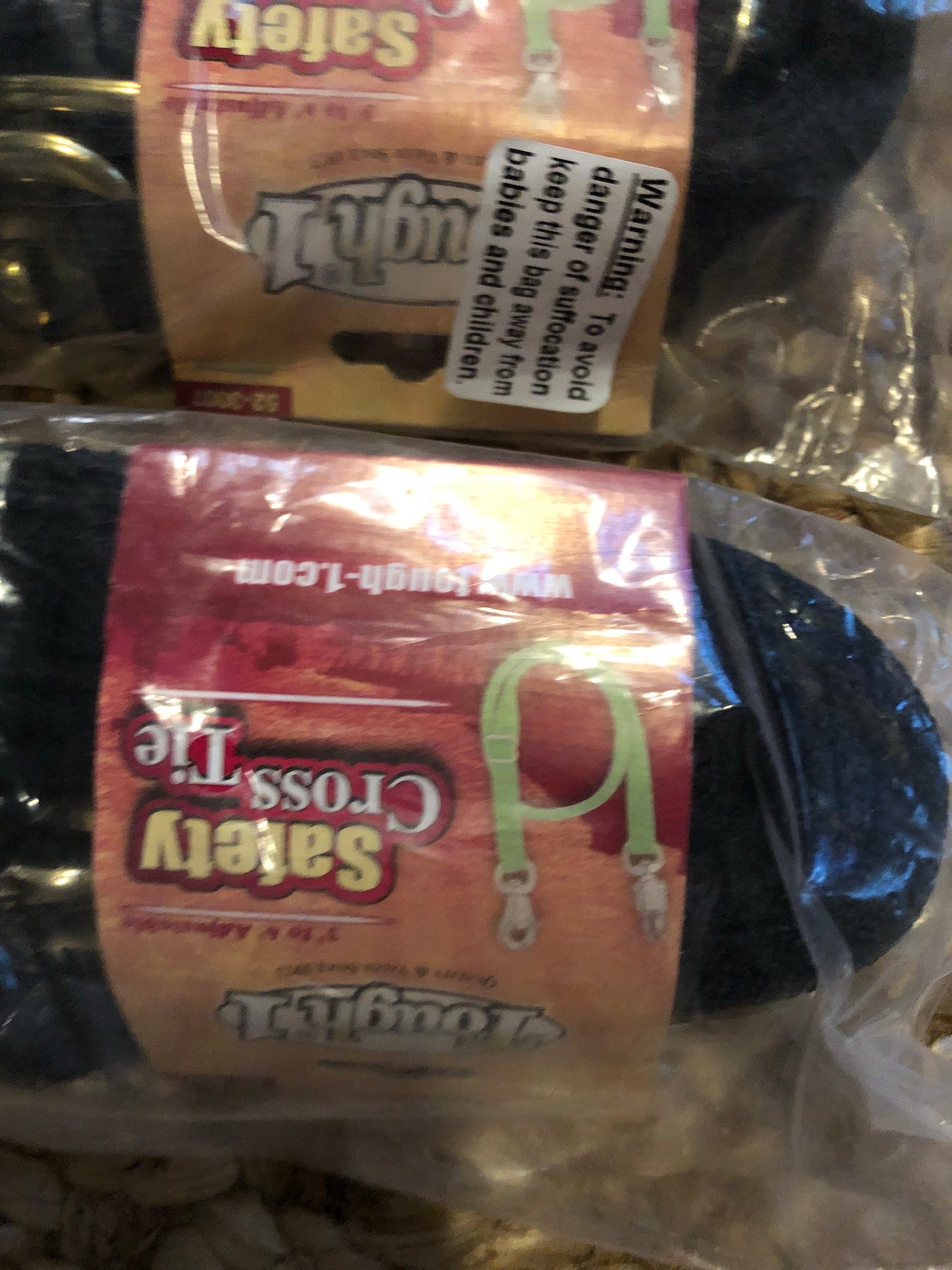 LOT OF 4 - Safety Cross Ties (3’-6’) - Black (New in Package)