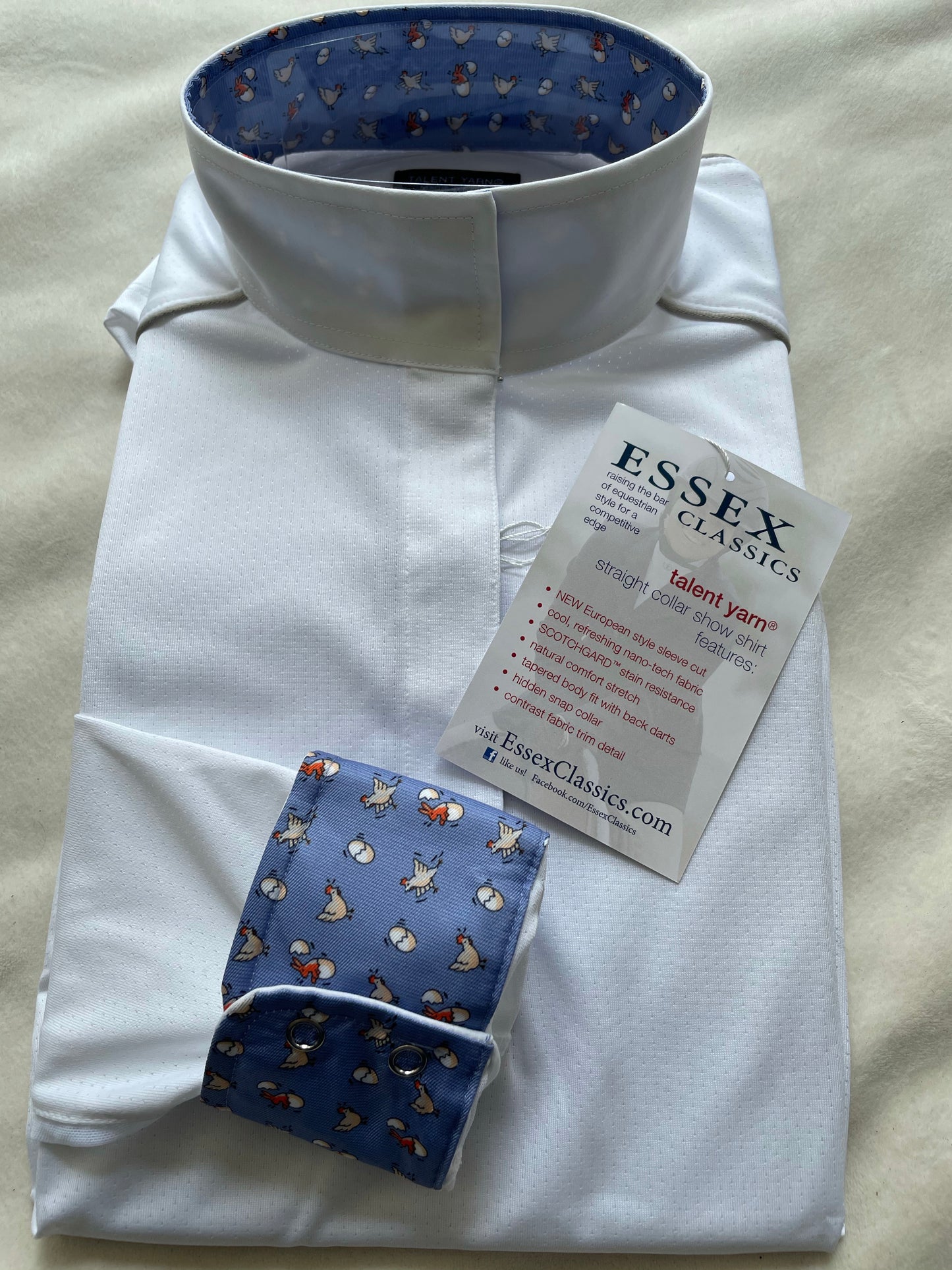 Essex Classics Long Sleeve Show Shirt (Various Prints), Size Large (New in Package)