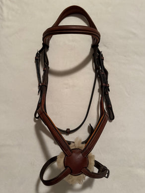 Butet Figure 8 Bridle, Gold, Full Size, Excellent Used Condition