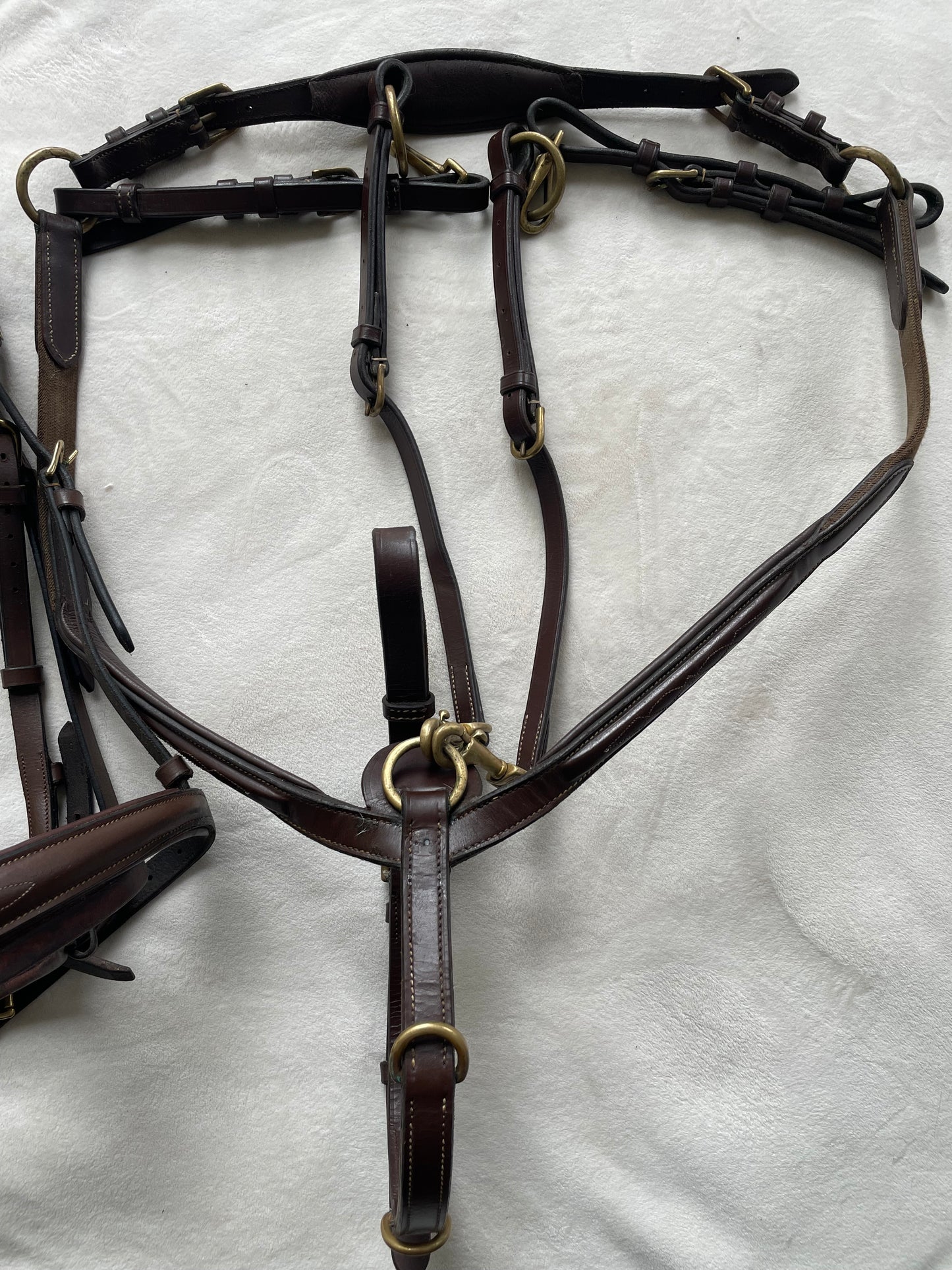 HFI Pony Bridle and Breastplate, Nice Quality, Brass Fasteners