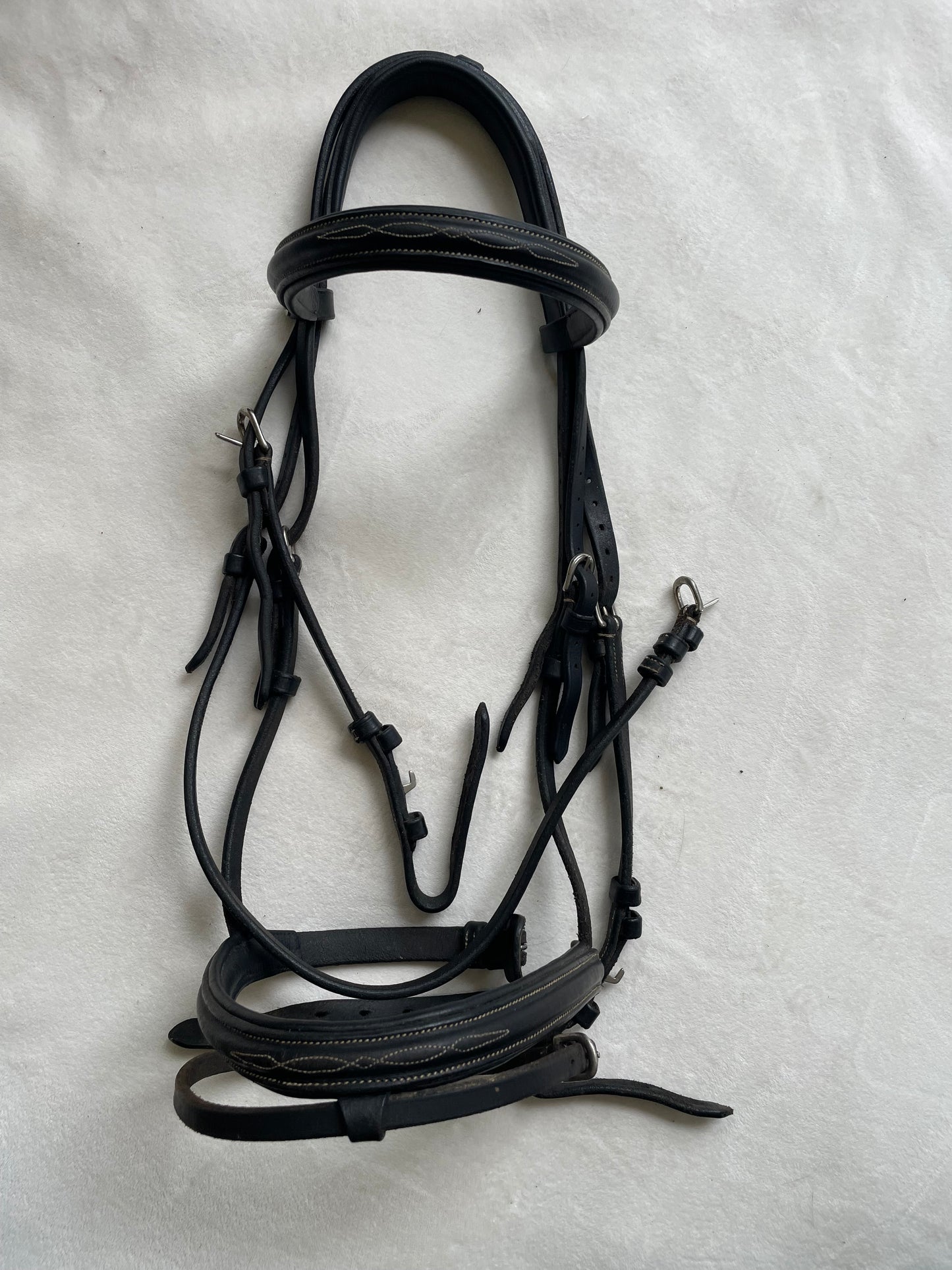 HFI Fancy Stitched Black Bridle, Cob, Excellent Condition - Very Nice