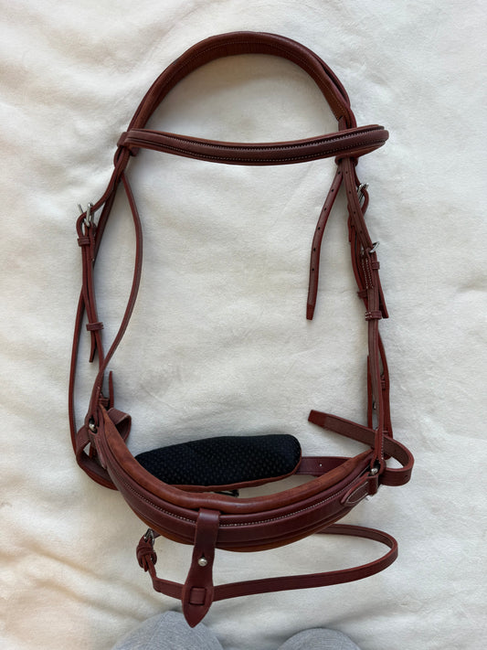 Devoucoux Harmony Padded Crank Bridle - Havana - New!