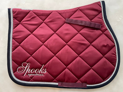 Spooks Equestrian Burgundy Pad and Fly Bonnet - NWOT