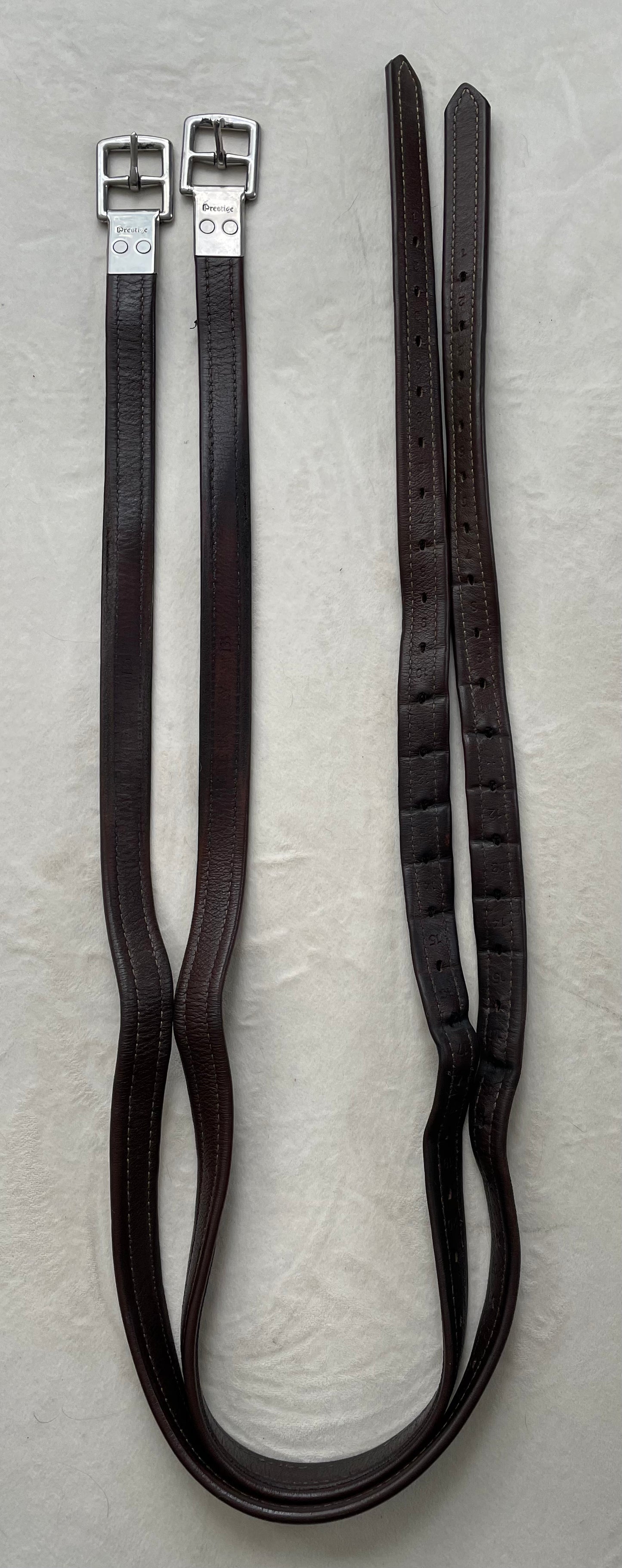 Prestige Stirrup Leathers, Brown, 135cm/54” - Good Used Condition