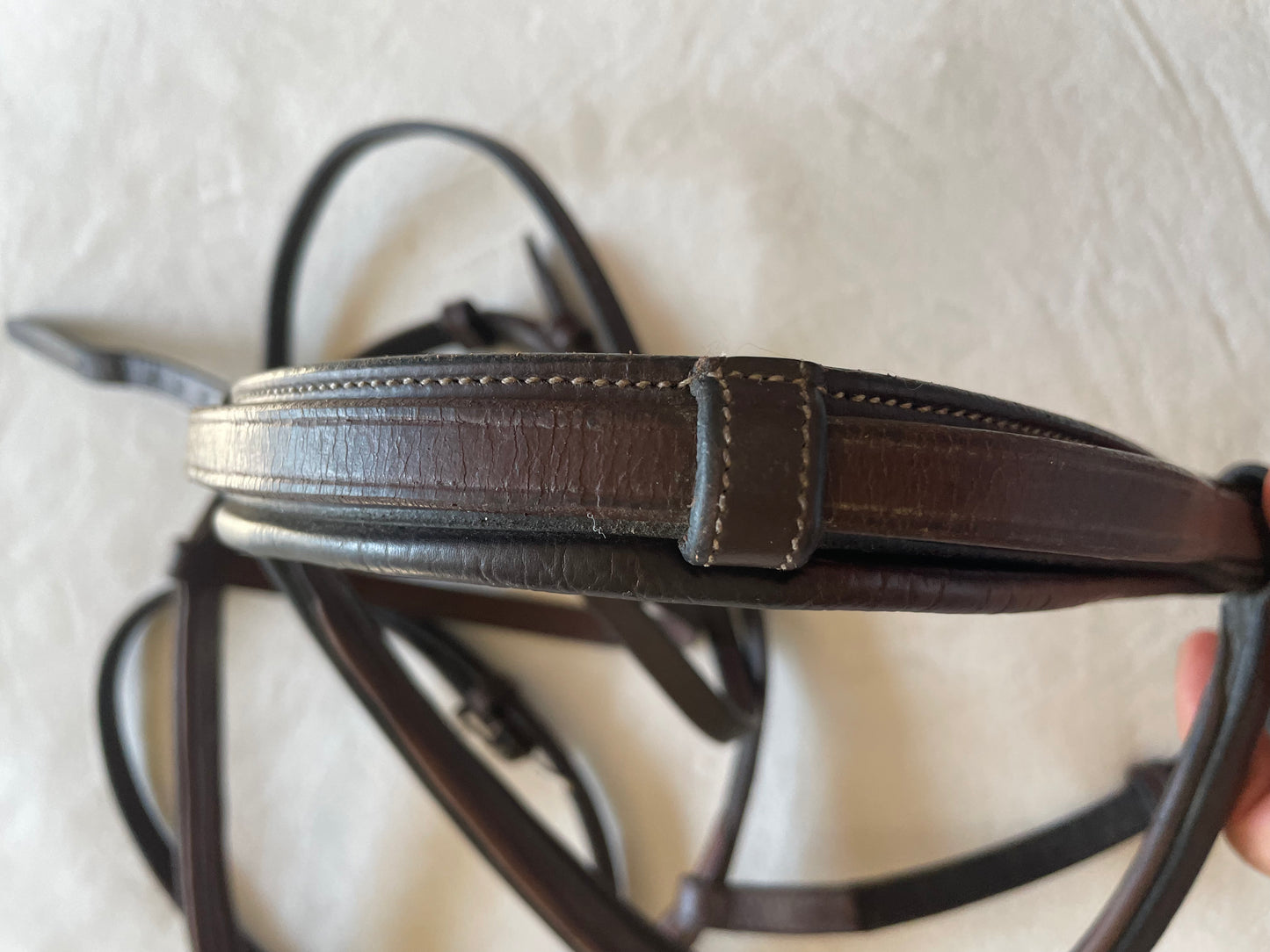 Prestige Monocrown Full-Sized Bridle, Missing Cheek Pieces