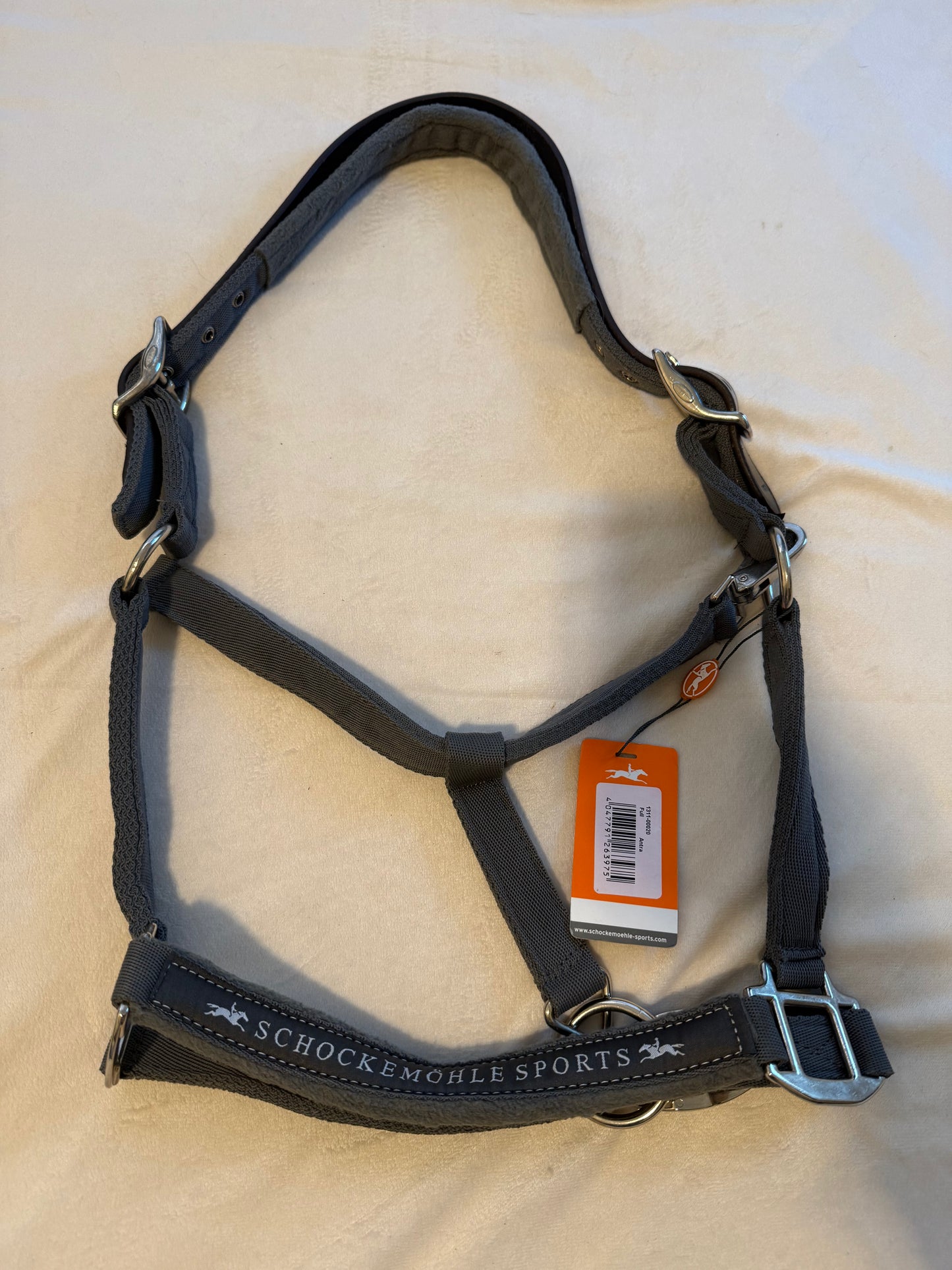 Schockemöhle Memphis Breakaway Halter, Gray, New with Tags