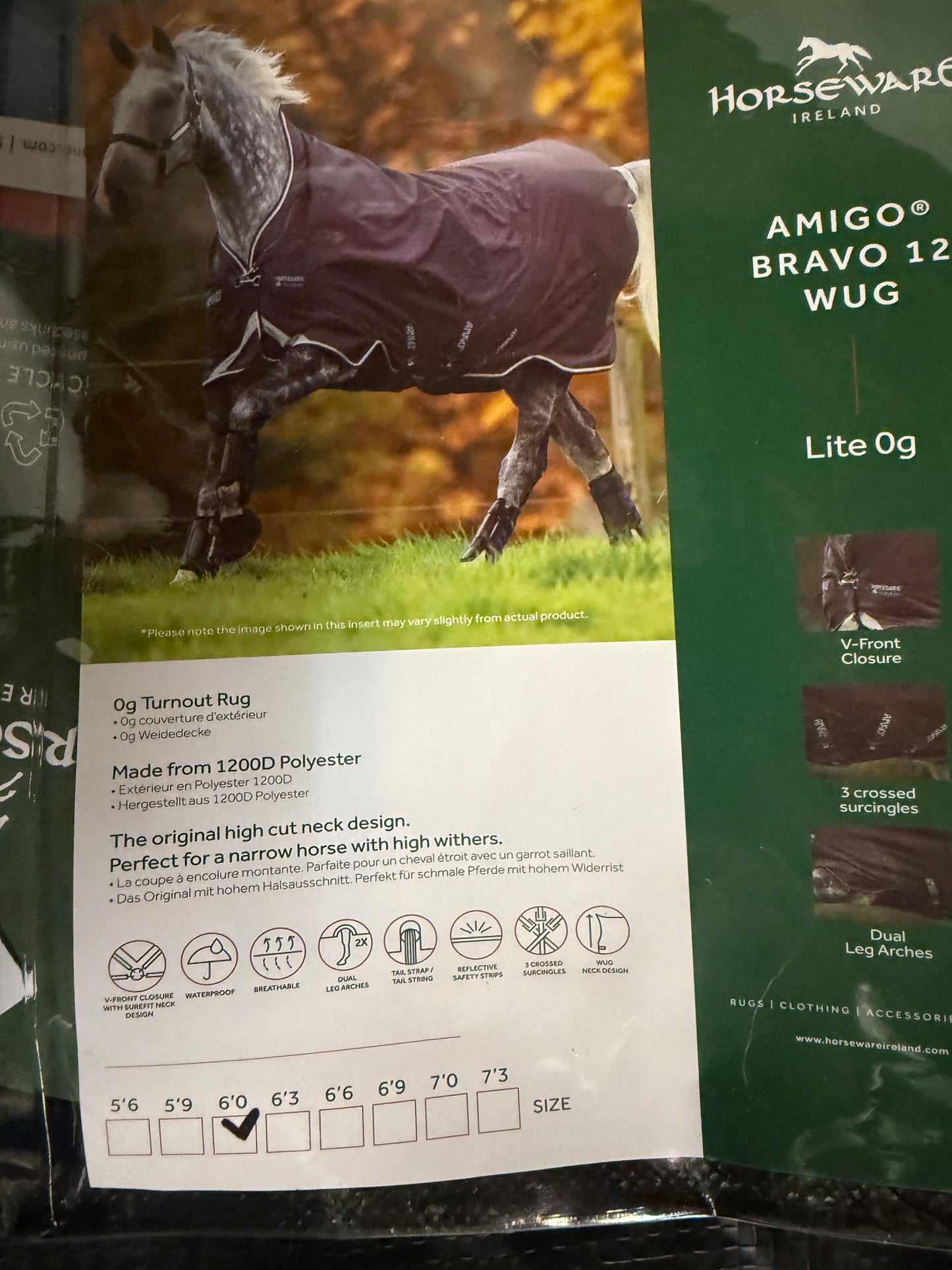 Amigo Bravo 12 Wug, Lite 0, 72” New in Bag