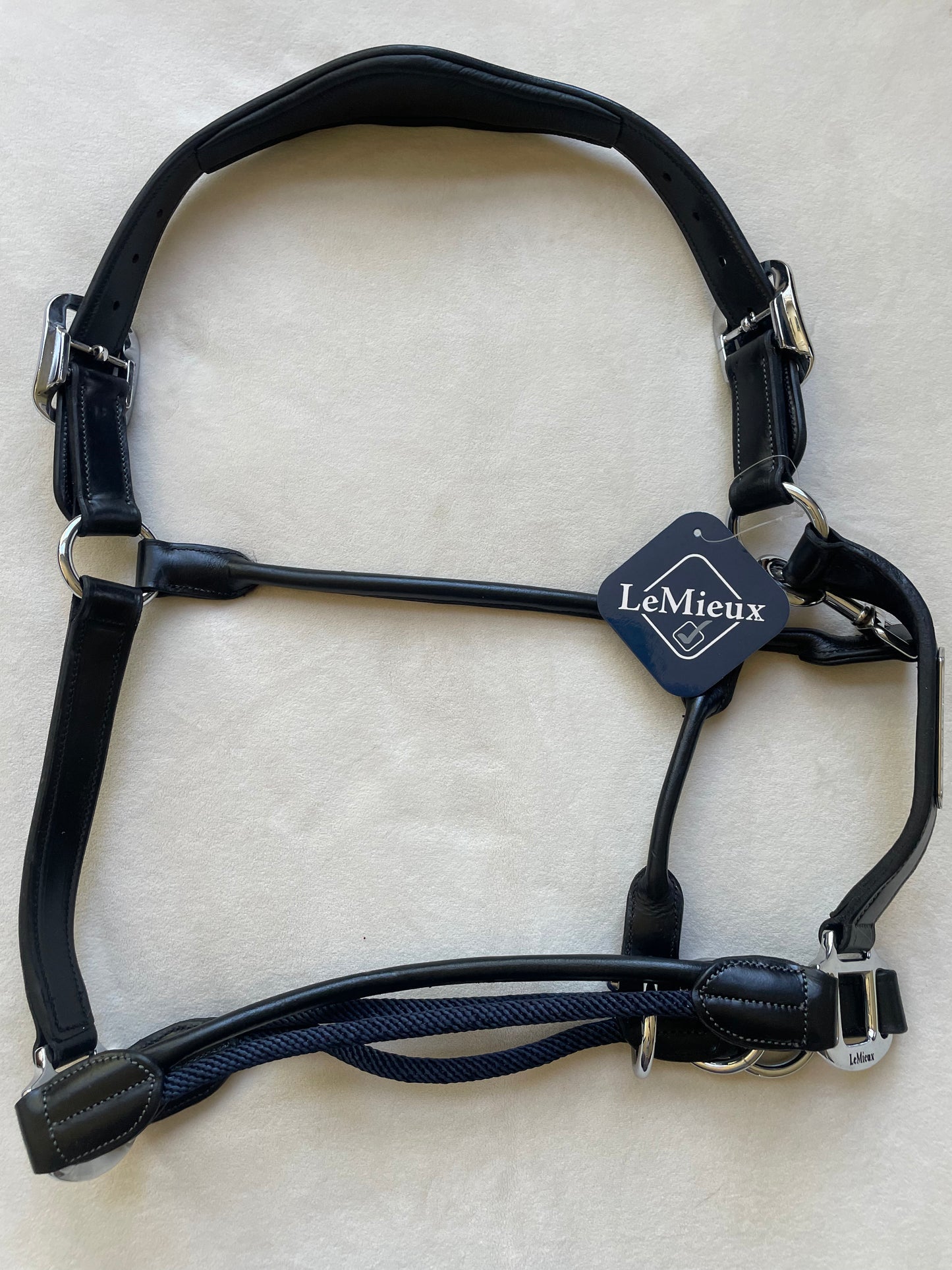 LeMieux Rope Halter, Black, Full Size - New with Tags