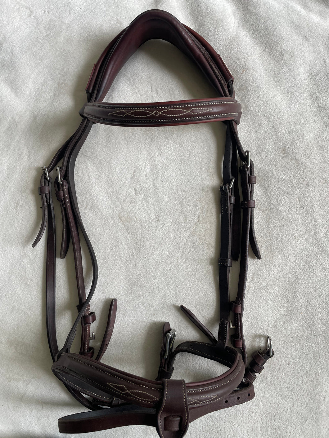 CWD Anatomic French Noseband Fancy Stitched Bridle, Size 2, Barely Used Condition