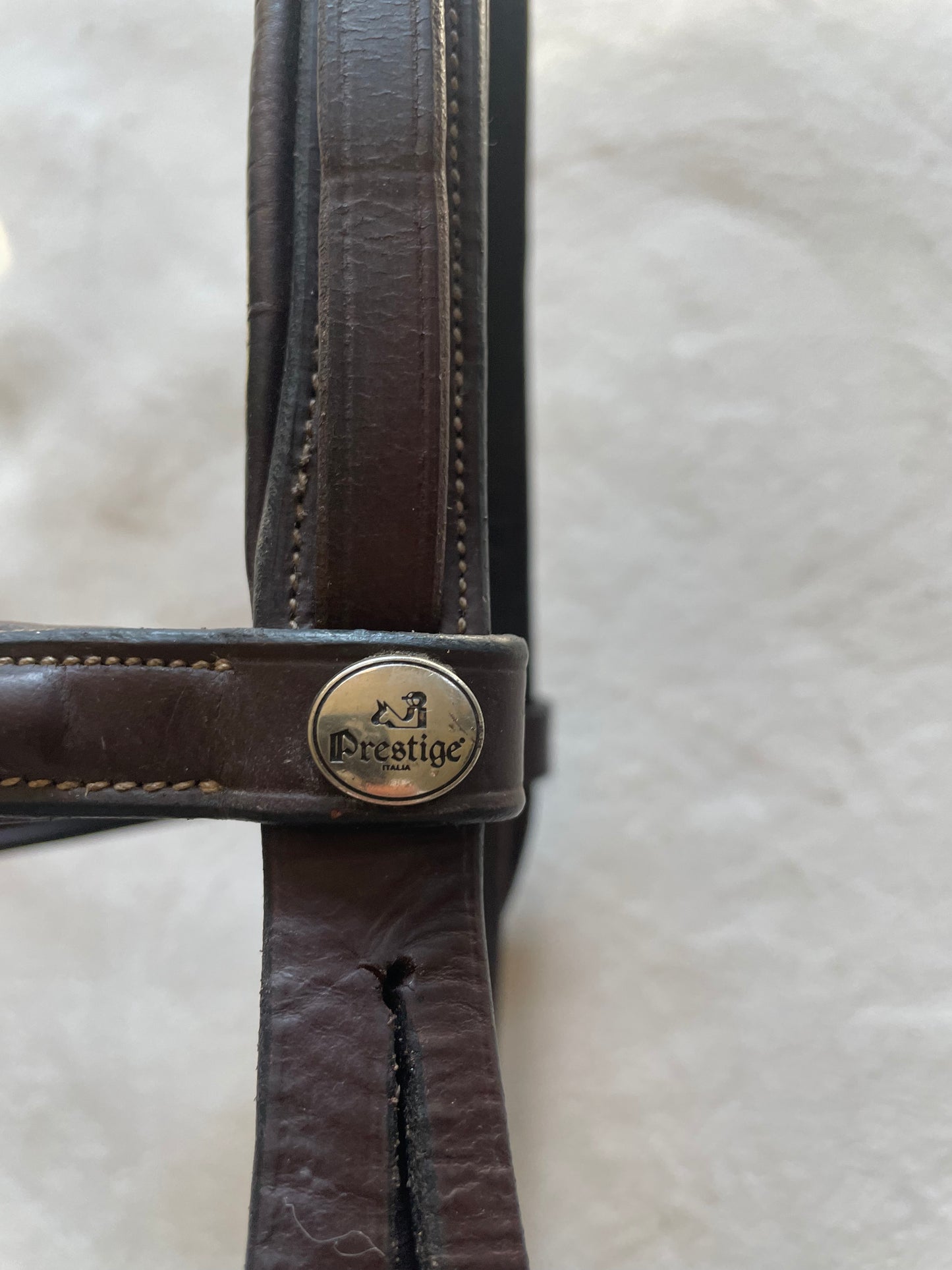 Prestige Monocrown Full-Sized Bridle, Missing Cheek Pieces