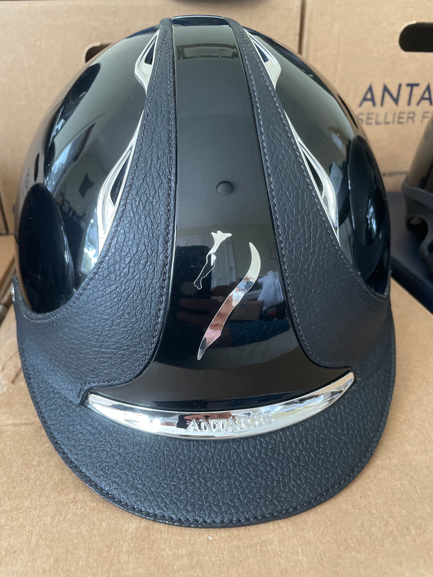 Antares Premium Glossy Helmet, Black, Size Small (53-56), New in Box