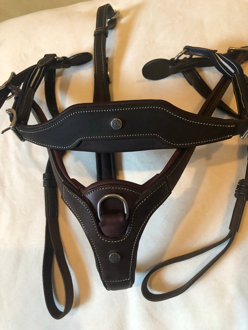 Antares Precision Leather Breastplate (with or without running attachment)-  Size 2 - New