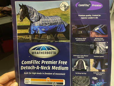 Weatherbeeta ComFiTec Premier Free Detach-A-Neck Medium Blanket - New in Package