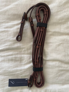 Antares Precision Rubber Reins, Brown - New with Tags