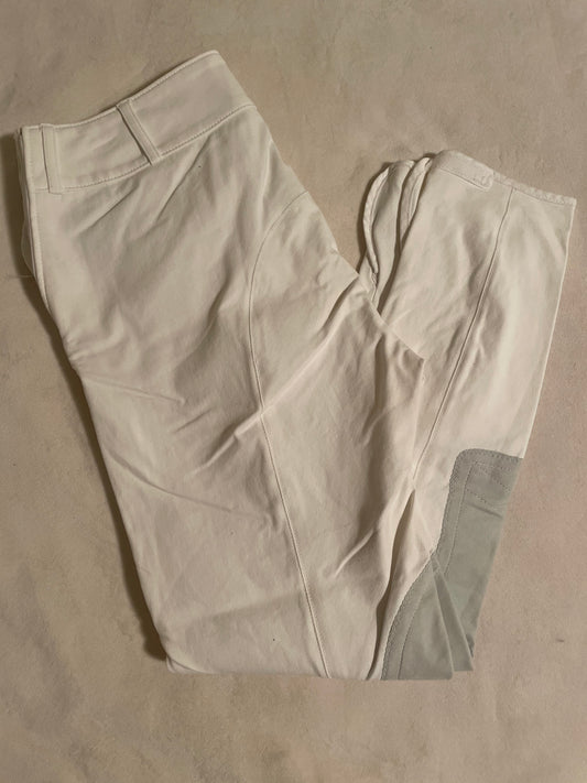 Tailored Sportsman Side Zip, Mid Rise, White/White - NWOT