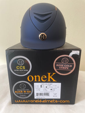 One K MIPS CCS Helmet, Navy/Rose Gold, Medium - New in Box